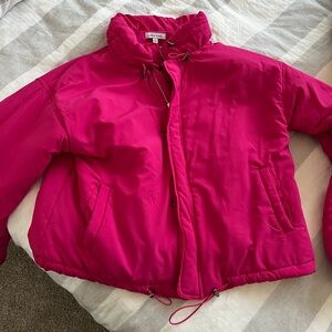 White Birch Fuchsia Puffer Jacket